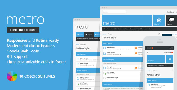 Metro - XenForo Theme - phpBB style preview